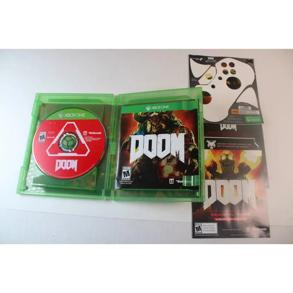 Doom (Microsoft Xbox One, 2016) Authentic, Complete, Tested/works